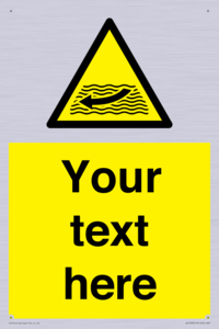 Custom Warning strong river flows